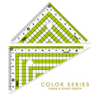 カラー三角定規12cm グリーン