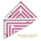 カラー三角定規12cm ピンク