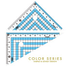 カラー三角定規12cm ブルー